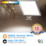 LED 7" Inch Square 15W Flush Mount Fixture Dimmable
