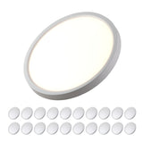 LED 7" Inch 15W Flush Mount Fixture - 5CCT: 2700K, 3000K, 3500K, 4000K, 5000K - Dimmable