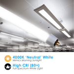 LED 4ft 20W T5 Tube Ballast Bypass (Frosted Lens, 30-Pack)