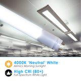 LED 4ft T8, T10, T12 Type A & B Tube Frosted Lens (30 Pack)