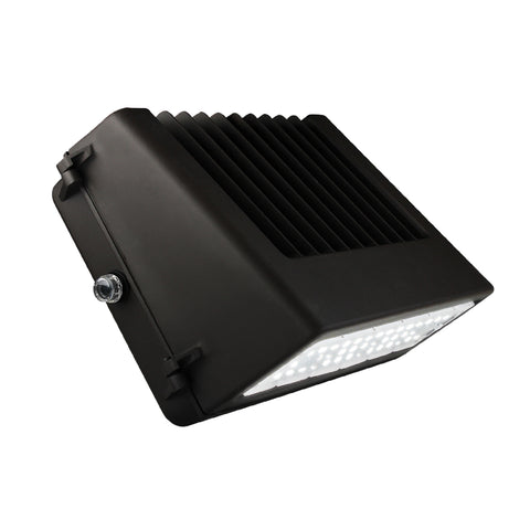 LED Wall Pack Full Cut Off - 5 Wattages: 80/64/48/32/16W 11,600/9,280/6,960/4,640/2,320 Lumens Selectable - 3CCT: 3000K/4000K/5000K Selectable - 120-277V - 0-10V Dimmable - UL/ DLC Premium - Photocell Included
