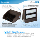 LED Double Rotating Wall Pack 80W Non-Dimmable