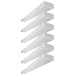 4FT LED Linear 40W Prismatic Lens Commercial Ceiling Wraparound Garage Light/Shop Light/Office Light - 6 PACK